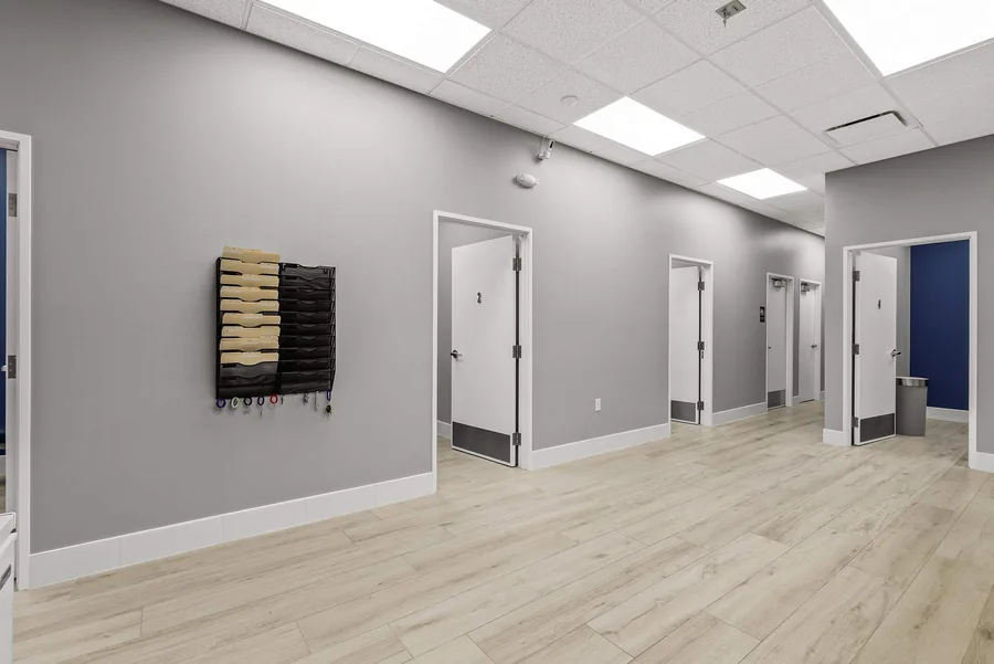 MY DR NOW: Patient corridor and examination-room doors at MY DR NOW